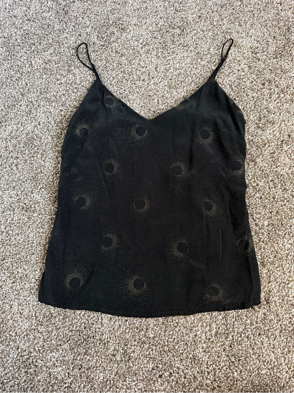 Black Astrology Dot V-Neck Cami